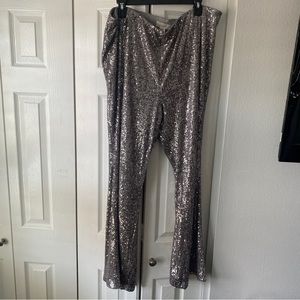 Sequin Flare Pants